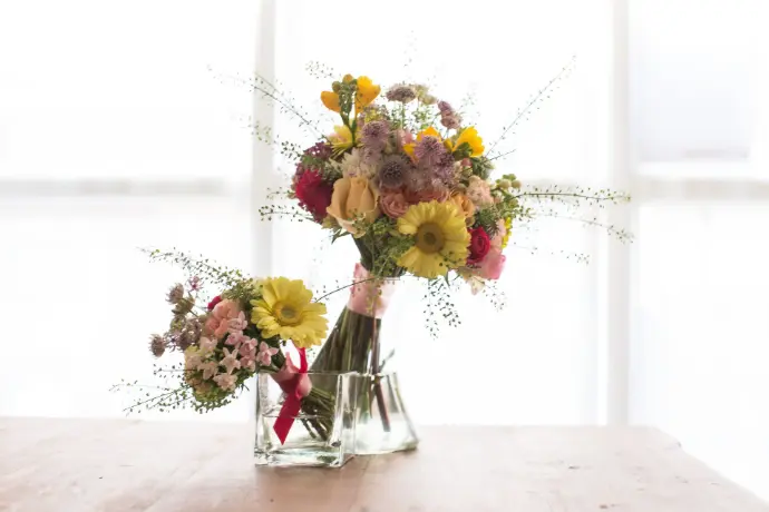 boeketten, feest, bloemen, gifvrij