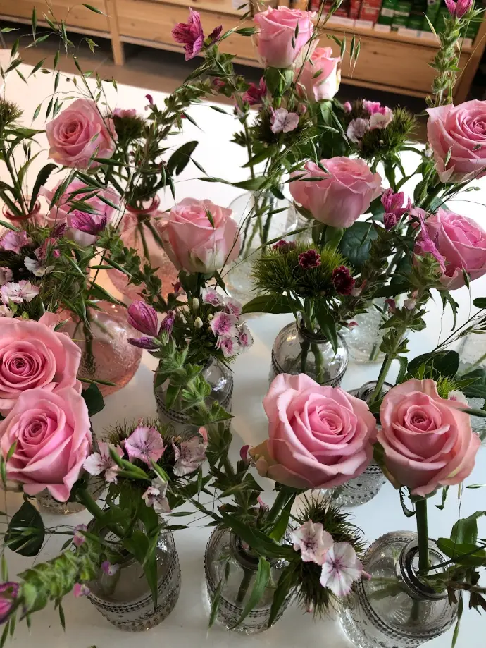 boeketten, feest, bloemen, gifvrij